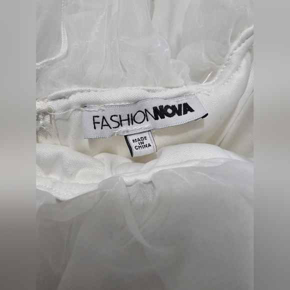 Fashion Nova - Ruffle Mami Mesh Mini Dress - Picture 5 of 9